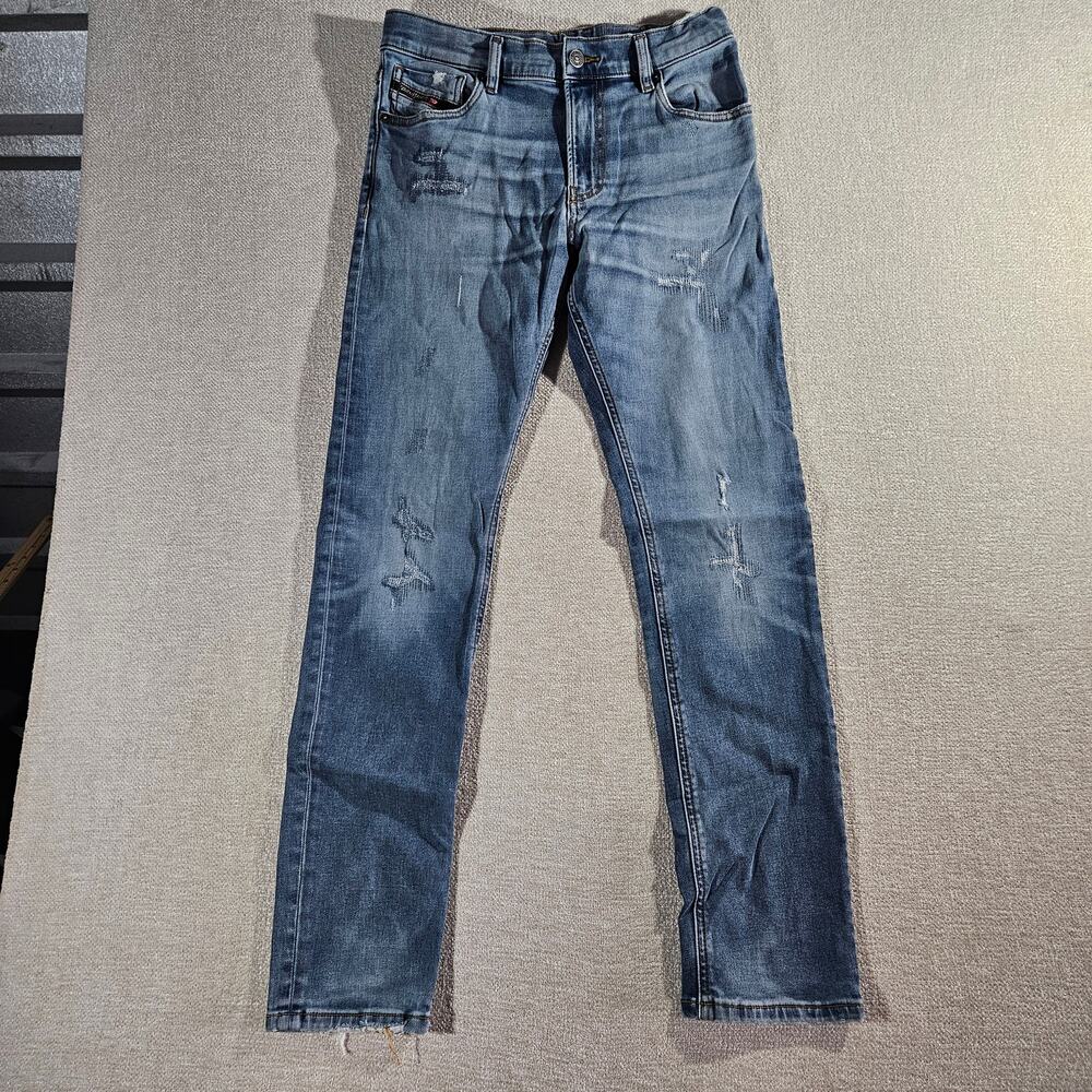 Vintage Diesel Kids Distressed Blue Jeans Youth 14Y Denim Y2K Slim Fit